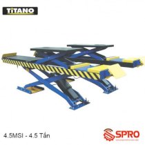 Cầu nâng cắt kéo TITANO 4.5MSI - Bàn rộng, 2 tầng
