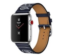 Đồng hồ thông minh Apple Watch Hermès Series 3 38mm Stainless Steel Case with Marine Gala Leather Single Tour Eperon d’Or