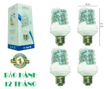 4 Bóng đèn LED 12W kiểu xoắn compact, sáng trắng LS-S12