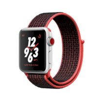 Đồng hồ thông minh Apple Watch Nike+ Series 3 38mm Silver Aluminum Case with Bright Crimson/Black Nike Sport Loop