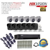 Trọn bộ 12 camera giám sát Hikvision TVI 5 Megapixel DS-2CE56H1T-ITM-12 Full 4K