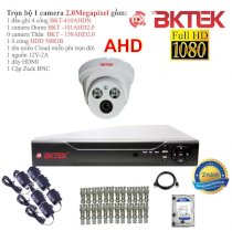 Trọn bộ 1 camera quan sát AHD BKTEK 2.0 Megapixel BKT-101AHD 2.0-1