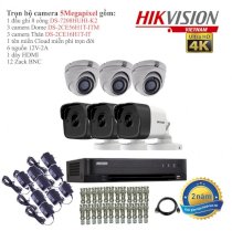 Trọn bộ 6 camera giám sát Hikvision TVI 5 Megapixel DS-2CE56H1T-ITM-6 Full 4K