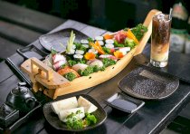 Khay Thuyền Gỗ Nhật Bản Sushi - Sashimi 50Cm