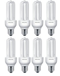 Bộ 8 Bóng đèn Compact 3U Essential 18W E27 Philips