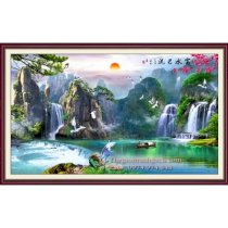 Tranh gạch 3D sơn thủy PT1000