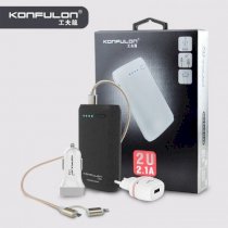 Bộ cáp sạc điện thoại kèm pin dự phòng 6000mAh Konfulon TC-Y1301