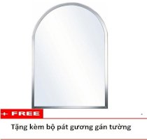 Gương phòng tắm cao cấp 30 x 45cm viền tròn ( kiếng cường lực 5mm ) - Huy Tưởng