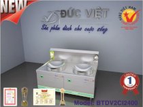 Bếp từ công nghiệp Đức Việt hai chảo inox BTDV2CI2400