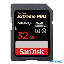 Thẻ nhớ SDHC Sandisk Extreme Pro UHS-II U3 32GB 300MB/s