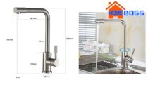 Vòi rửa bát nóng lạnh Inox 304 HomeBoss RC 05