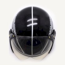 Mũ bảo hiểm có kính nữa đầu thời trang Everest NBH18 màu đen