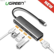 Bộ chuyển USB-C sang VGA kèm Hub USB 3.0 Ugreen 50210