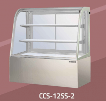 Tủ trưng bày bánh lanh, kiếng vuông, bạc CCS-12SS-2