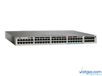 Switch Cisco WS-C3850-12X48U-E 48 10/100/1000 with 12 100Mbps/1/2.5/5/10 Gbps UPOE Ethernet ports, 1100W AC PS 1RU, IP Services
