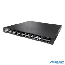 Switch Cisco WS-C3650-48TD-S 48 10/100/1000 Ethernet and 2x10G Uplink ports, with 250WAC power supply, 1 RU, IP Base