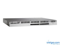 Switch Cisco WS-C3850-12XS-E 12 SFP+ Ethernet ports, with 350WAC power supply 1 RU, IP Services