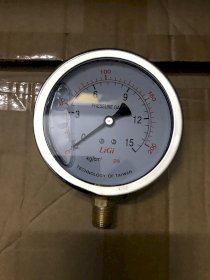 Đồng hồ đo áp suất nước mặt Đài Loan 100mm, 0-25kg/cm2