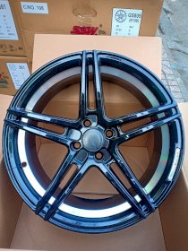 Mâm 17 GS802 100x4 Stamford Wheels màu đen phay viền