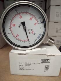 Đồng hồ đo áp suất nước Wika mặt 100mm 232.50 0-16 kg/cm2