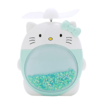 Quạt sạc mini Oem Hello Kitty T142 (Xanh)