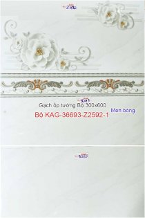 Bộ gạch ốp tường Kiến An Gia KAG-36693-Z2592-1 300x600mm