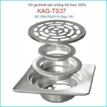 Phễu thoát sàn inox , hố ga thoát sàn  KAG-TS37