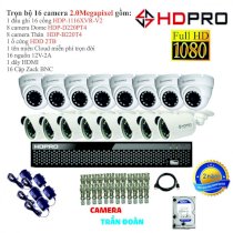 Trọn bộ 16 camera quan sát TVI 2.0 Megapixel hãng HDPRO KOREA - HDP-D220PT4 Và HDP - B220T4