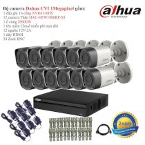 Trọn bộ 12 camera giám sát Dahua HD CVI 1 Megapixel HAC-HFW1000RP-S3