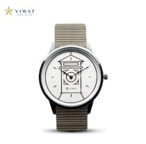 Đồng hồ nam Viwat VW-104S Dây Nato Xám Trắng