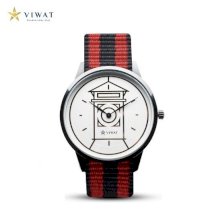 Đồng hồ nam Viwat VW-133S Dây Nato - Đen đỏ