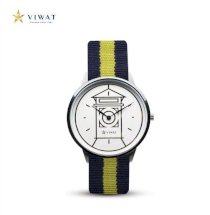Đồng hồ nữ Viwat VW-123S Dây Nato Vàng xanh