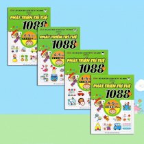 Combo 4 quyển 1088 câu đố phát triển trí tuệ  cho bé 4 - 5 tuổi (Trọn bộ)