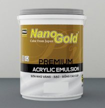 Sơn nhà trang trí sơn nhũ vàng-bạc-đồng cao cấp NanoGold premium acrylic emulsion A922 loại 1.1kg