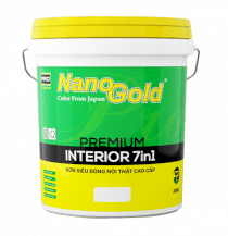 Sơn nhà sơn siêu bóng nội thất cao cấp  NanoGold PREMIUM INTERIOR 7IN1 A966 - 5.5kg/thùng