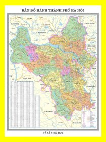 Bản đồ hành chính Thành phố Hà Nội - Khổ 4A0 - Tờ rời