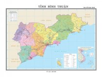 Bản đồ hành chính tỉnh Bình Thuận - Khổ A0