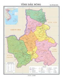 Bản đồ hành chính tỉnh Đắk Nông - Khổ A0