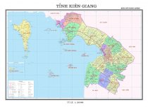 Bản đồ hành chính tỉnh Kiên Giang - Khổ A0