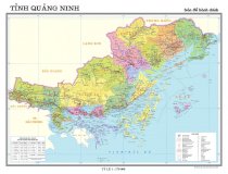 Bản đồ hành chính tỉnh Quảng Ninh - Khổ A0