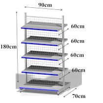 Kệ siêu thị trưng bày hàng giữa nhà (kệ đôi) Châu Phát 90 x 180