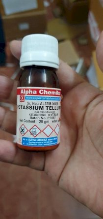 Potassium Tellurite ,for microbiology, 25 gm ,Alpha Chemika , ẤN ĐỘ