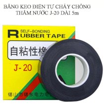 Băng kéo chống nước chịu nhiệt tự dính Rubber Tape J20, dài 5M