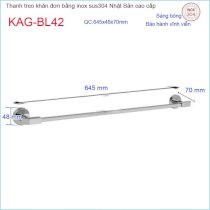 Thanh vắt khăn đơn  inox 304 Nhật Bản KAG-BL42