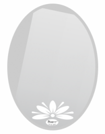 Gương nhà tắm in hoa văn Pioneer hình oval 50x70cm - PE111B