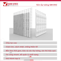 Gạch mát, tấm ốp tường cách nhiệt chống nóng VRO (GM-VRO) 900x1050x40mm