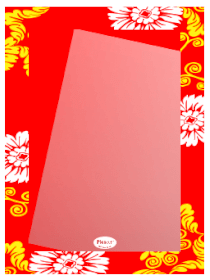 Gương nhà tắm khung hoa văn sơn màu Pioneer 45x60cm - PE123A