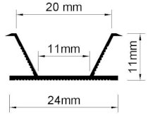 Nẹp chỉ âm tường GV-20 VNCOTE