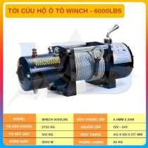 Tời Ắc Quy - Tời cứu hộ ô tô Winch - 6000lbs (2700kg) giá ưu đãi