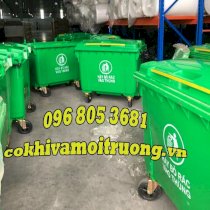 Thùng rác Hà Thành Eco 660 lít (Xanh lá cây)